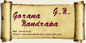 Gorana Mandrapa vizit kartica